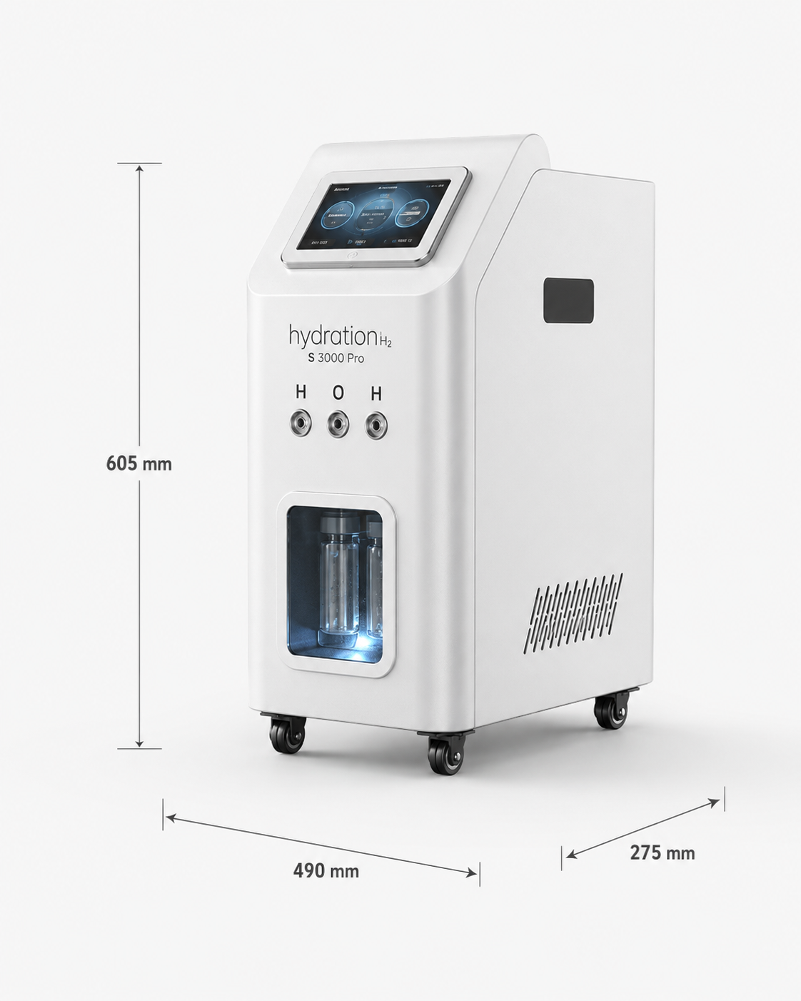 Технически изглед на Hydration-H₂ S 3000 Pro