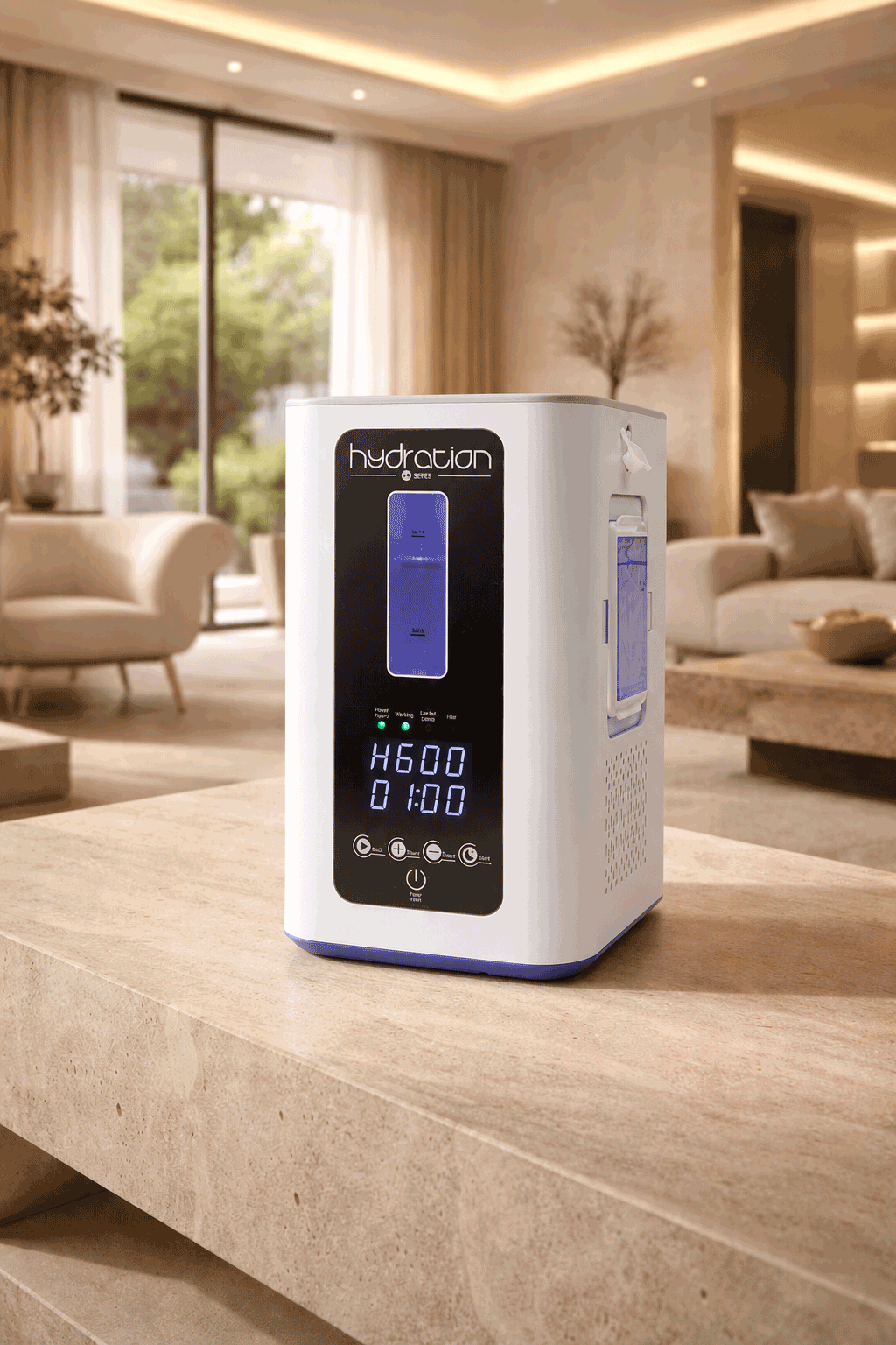 Hydration-H₂ S 900 Plus в топъл домашен уелнес интериор